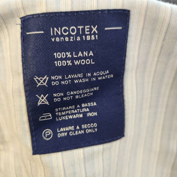 Incotex Mens 100% Wool Minimalist Neutral Dress Pants 38x31 - Picture 5 of 8